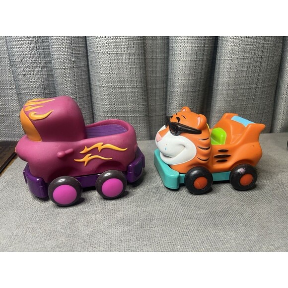 Baby Genius B Toys Vehicle Soft Sided Cars Lot Tiger Dinosaur Alligator Toddler - Picture 4 of 15